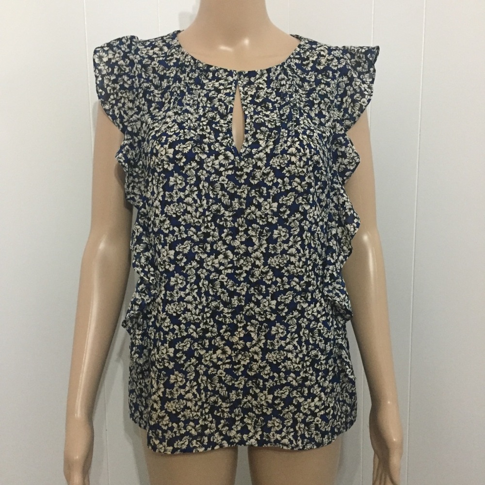 J. Crew 2 Short Ruffle Cap Sleeve Top